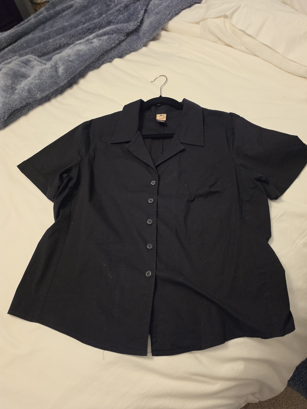 Rafeala Black Short Sleeve Blouse - Size 16